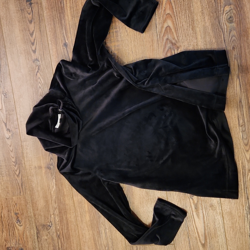 Dana Buchman Black Cowl Neck LS Top Tunic NWOT Size Large - Picture 6 of 7